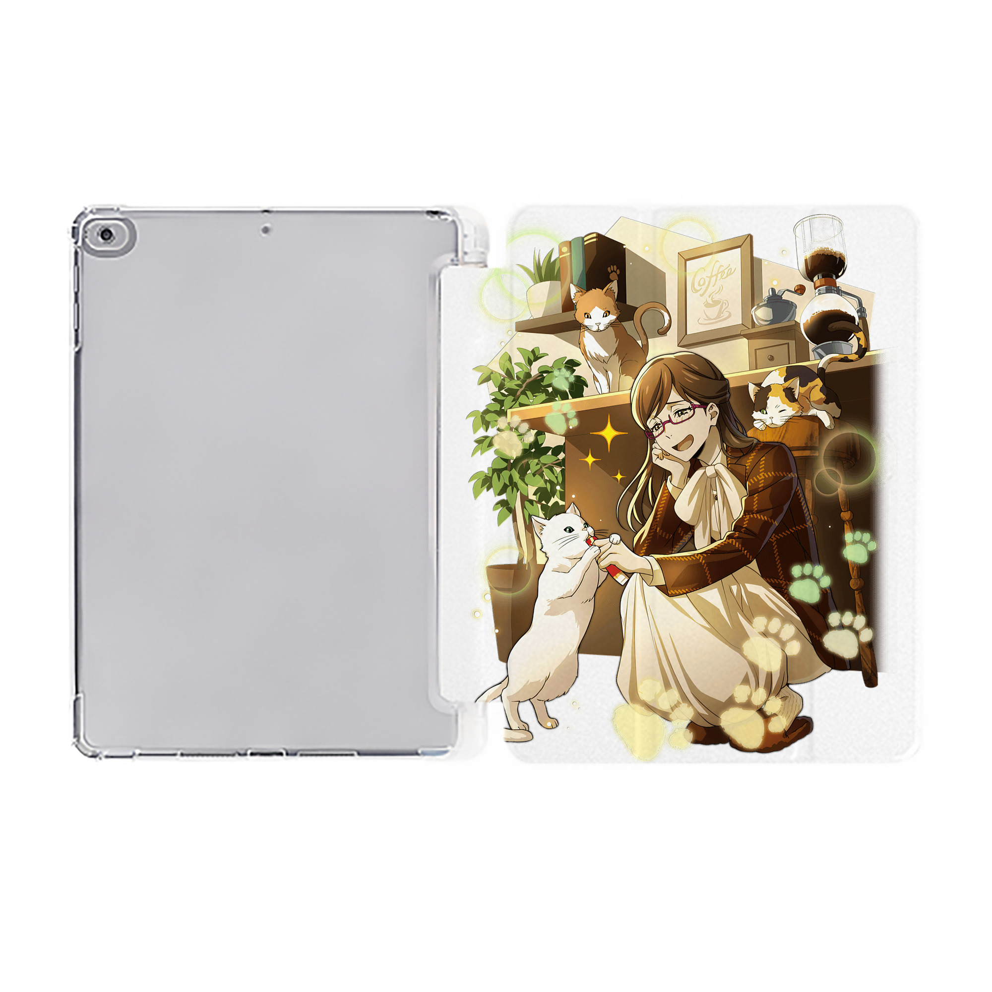 （画像用） 文豪ストレイドッグス Bungo Stray Dogs IPad ケース ペン収納付き 三つ折りスタンド PUレザー×シリコン 対応機種9.5/10.5/10.9インチ